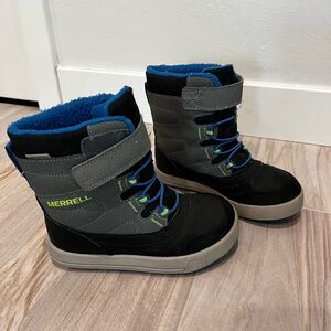 Merrell Toddler Black and Gray Winter Boots Size 11T